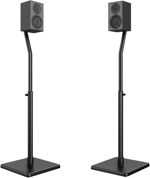 USX Mount Universal Speaker Stands, Height Adjustable Extend 30.0" to 39.1" for Satellite Speakers & Small Bookshelf Speakers Up to 11 lbs per Stand