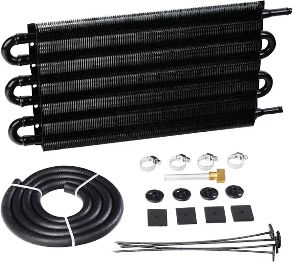 Universal 5/16&#034; Transmission Oil Cooler 6 Pass Tube &amp; Fin Cooler Kit