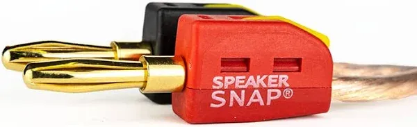 Speaker Snap 24 Count of Fast & Secure Banana Plugs, Gold Plated, 12-24 AWG, for Home Theaters, Speaker Wire, Wall Plates, and Receivers