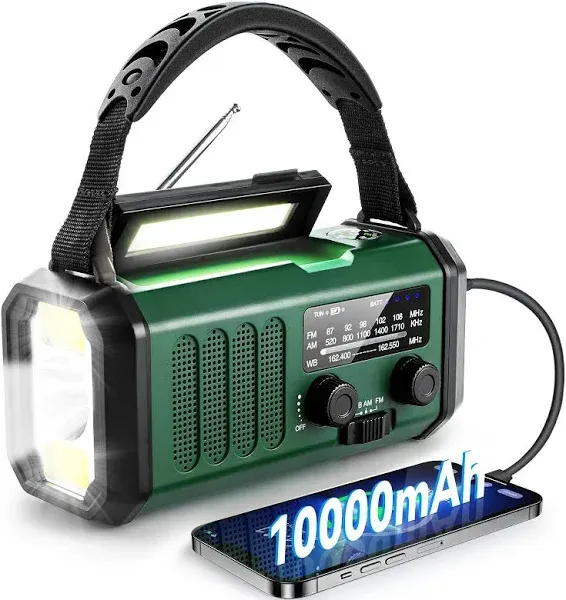 10000mAh Crank Radio