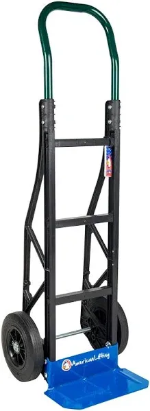 600 lb Capacity Ultra Lightweight Super Strong Nylon Convertible Hand Truck & Dolly Green / Blue