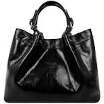 BLACK LEATHER HANDBAG – THE BETROTHED by Time Resistance