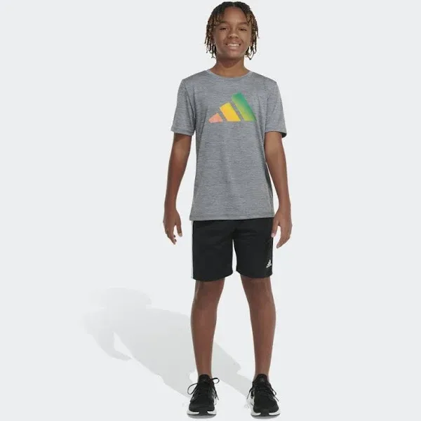 adidas Boys' Moisture-wicking Athletic T-shirt Bos Ghost Logo Short Sleeve