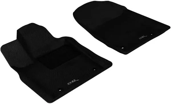 3D MAXpider Kagu Floor Mat (Black) Compatible with Dodge Durango 2011-2024 / Jeep Grand Cherokee 2013-2022 (2 Posts in Passenger's Side) - Front Row