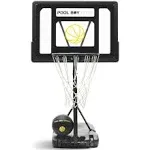 Pool Boy Sports - Pool Basketball Hoop - Set Includes 3X Composite Leather Basketballs, Air Pump, & Tools - Adjustable Poolside Basketball Hoop - Made