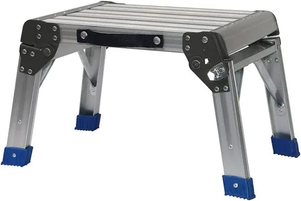 80773 Foldable Aluminum Platform &amp; Step Stool (350 lbs. Maximum Capacity)