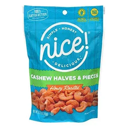 Nice! Cashew Halves and Pieces Honey Roasted