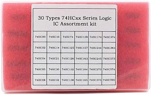 WOWOONE 30 Types 74HCxx Series Logic IC Assortment Kit