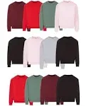 Billionhats 12 Pack Mens Adult Crewneck Fleece Lined Pullover Sweatshirt Bulk, Mixed Assorted, Wholesale Donation Homeless