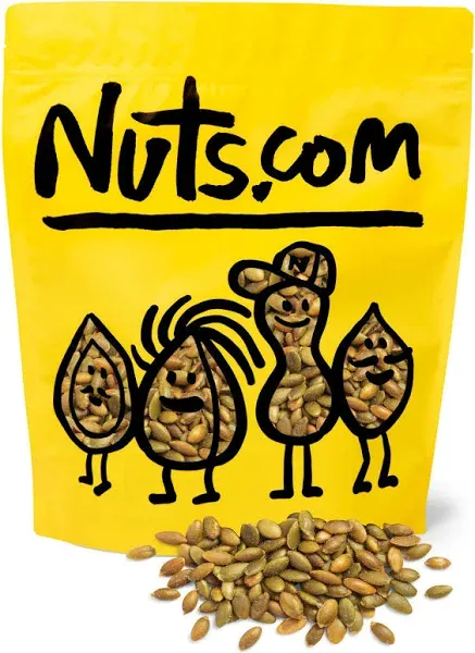 Nuts.com – Roasted Pepitas – 2 Lb Bag, Salted No Shell Pumpkin Seeds, Healthy Snack for Adults & Kids, Rich in Protein, Fiber, Calcium & Potassium – Keto Friendly, Vegan, Gluten-Free & Kosher Pareve