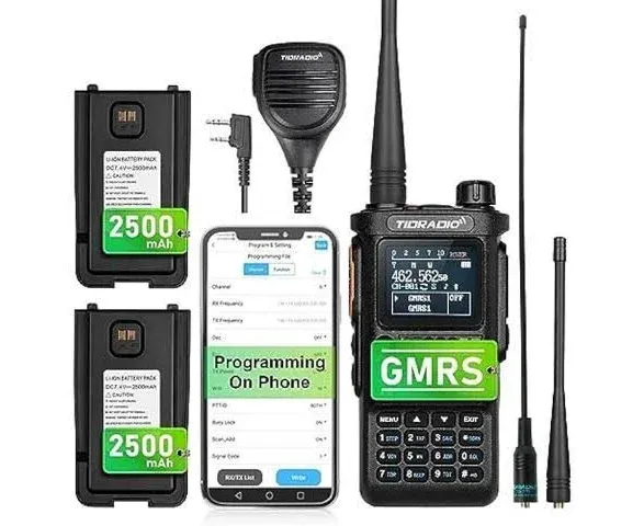 TIDRADIO TD-H8 GMRS Radio Long Range Radio with USB-C Battery,APP Programmable