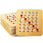 GSE Games & Sports Expert 5Ply Stitched Shutter Bingo Cards, Finger-Tip Shutter Slide Bingo Cards, Easy-Read Large Print Bingo Cardboard with Sliding Windows (25-Pack)