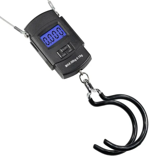 CyclingDeal Backlit LCD Display Digital Bike Scale - Electronic Balance with Double Hanging Hook - Measures in kg, lbs, jin, oz - More Stable & Accurate