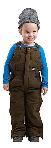 Berne Youth Boys Softstone Insulated Bark 100% Cotton Bib Overall 4T