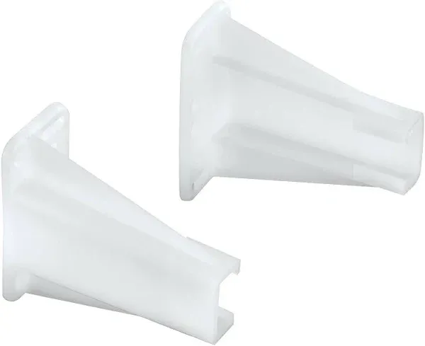 Prime-Line R 7240 Drawer Side Track Brackets, White Nylon (1 Pair)