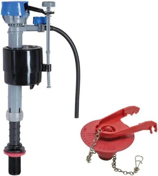 Universal Toilet Fill Valve and 2-in Flapper Kit