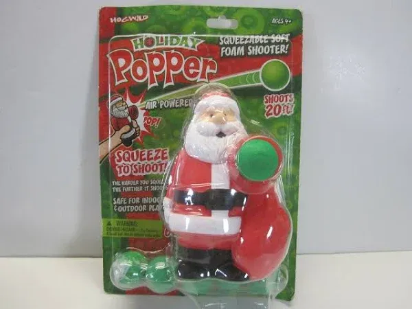 Santa Claus Holiday Popper Squeezable Shooter Fun Toy (Brand New)