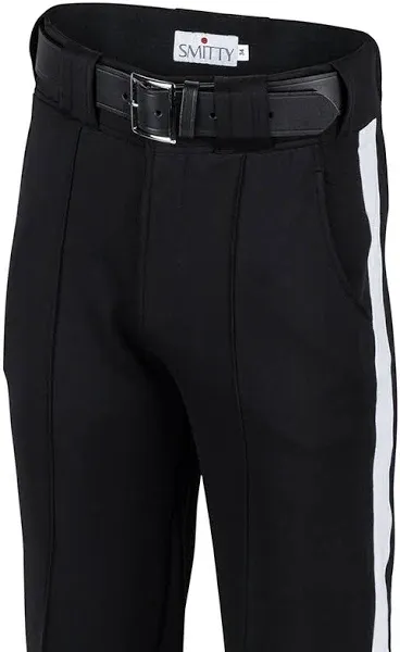 Smitty | FBS-185 | Warm Weather Football Referee Pants | New 'Tapered Fit | 1 1/4" White Stripe | Official's Choice! (36)