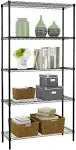 14Dx36Wx72H 5-Shelf Adjustable Storage Shelves Wire Shelving Unit Garage NSF Met