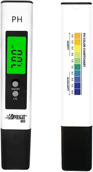 Water Tester PH Meter, Digital PH Meter 0.01 PH High Accuracy Water Quality Tester with 0-14 PH Measurement Range for Household Drinking, Pool and Aquarium Water PH Tester Design with ATC