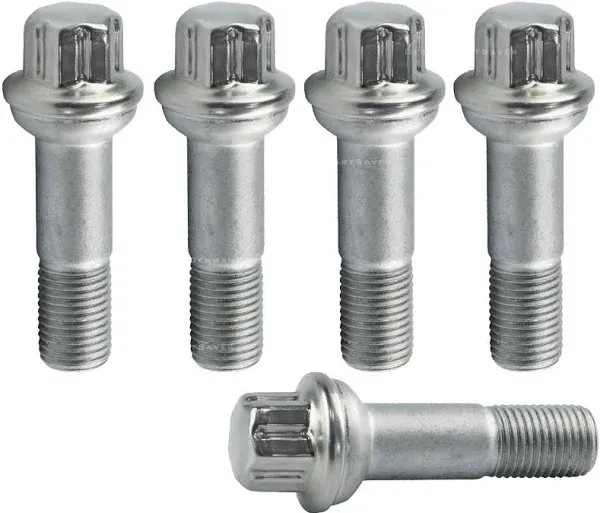 Bapmic 0009905407 Wheel Lug Nuts Bolt Stainless Steel Compatible with Mercedes Benz ML500 S550 CL63 ML350 GLK350 CL500 GL450 (Pack of 5)