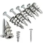 Ansoon Zinc Self-Drilling Drywall Anchors with Screws Kit, 50 Pieces All Together