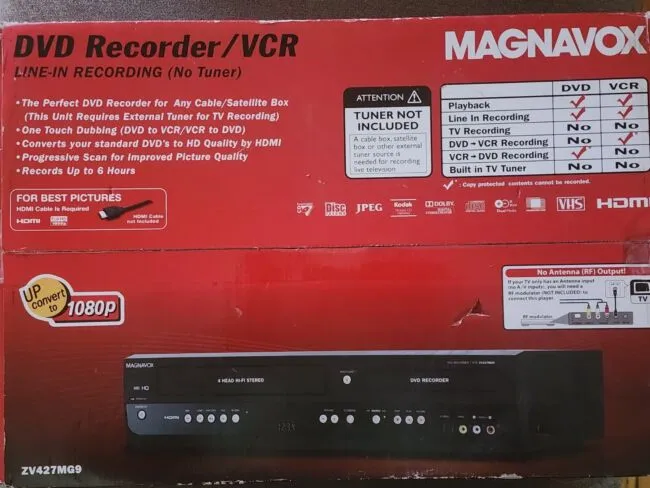 Magnavox ZV427MG9 DVD Recorder &amp; VCR Combo Tested and Working