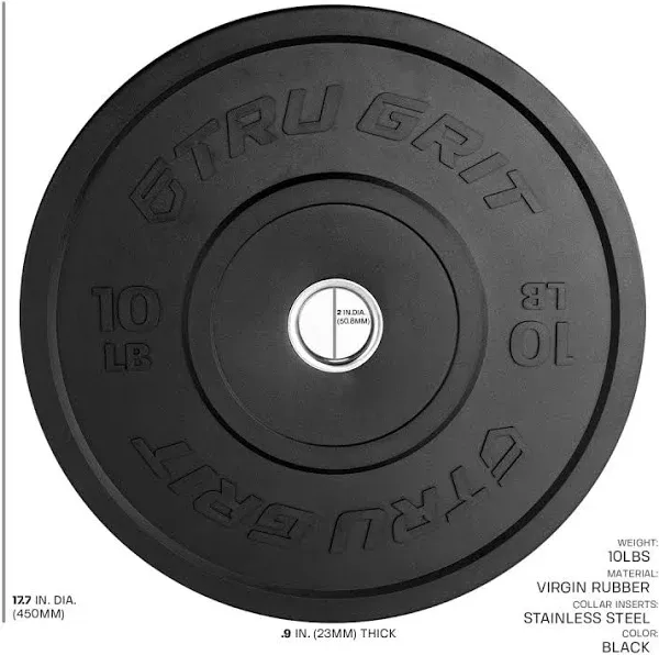 Tru Grit Phantom Elite Bumper Plates (Pairs) 10lb