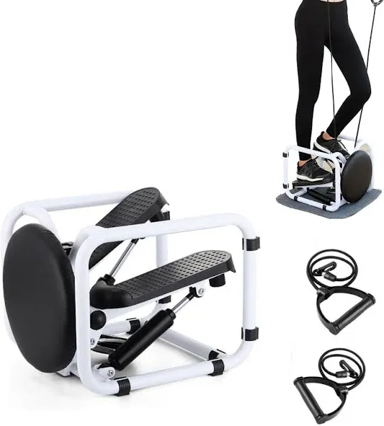 Fitness Stair Stepper Portable Twist Chair Stepper for Exercise with LCD Moni...