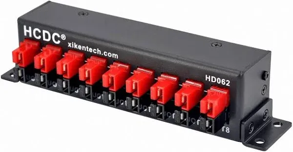 HD062 8 Output DC Power Distribution Block Module for 15/30/45A Connects