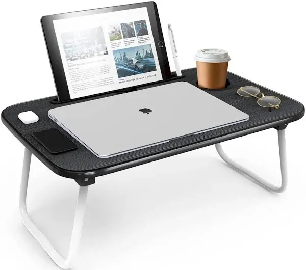 Nestl Adjustable Laptop Bed Tray Table - Portable Lap Desk Small Small