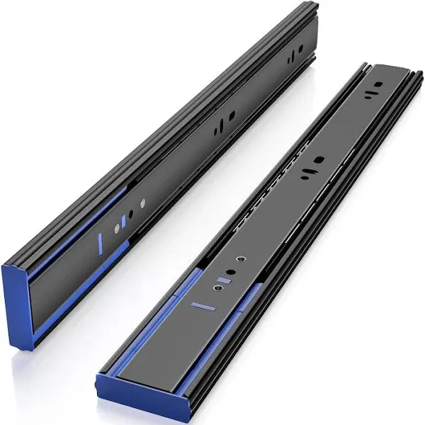 1 Pair Soft Close Drawer Slides 12 14 16 18 20 22 24 Inch 100 Lb Load Capacity F