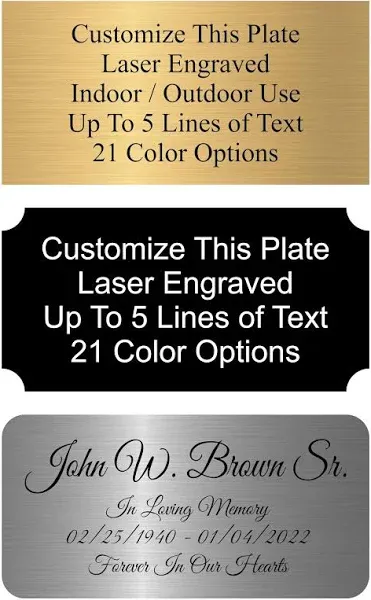 Engraved Name Plate, Personalized Name Plaque - 2x4, 2x6, 2x8, 3x6-21 