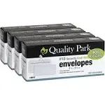 Quality Park #10 Security Envelopes, No Window, Redi-Strip Self Seal Envelopes, 24-lb White Wove, 4-1/8" x 9-1/2"