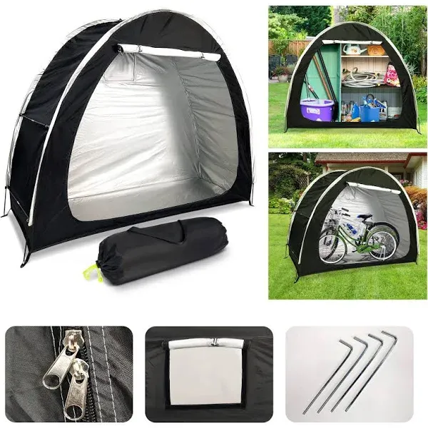 Bike Cover Storage Heavy Duty Storage Tent Outdoor Portable Bicycle Tent PU4000 