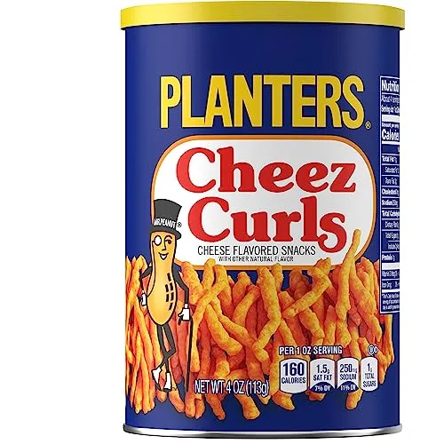 Planters Cheez Curls Cheese Flavored Snacks, 4 Oz