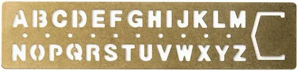 Midori Way Brass Template Alphabet (42169006)