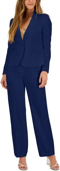 Le Suit Women's Crepe 2 BTTN & EXTENDED TAB TROUSER