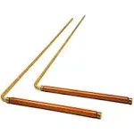 MyDeal Products MyDeal Solid Copper and Brass Dowsing Rods with Smooth Movement for Tracing Spiritual Energy Chi, Ghost Hunting, Water Divining, Find