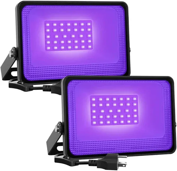 Onforu 2 Pack 30W UV LED Black Light Flood Light