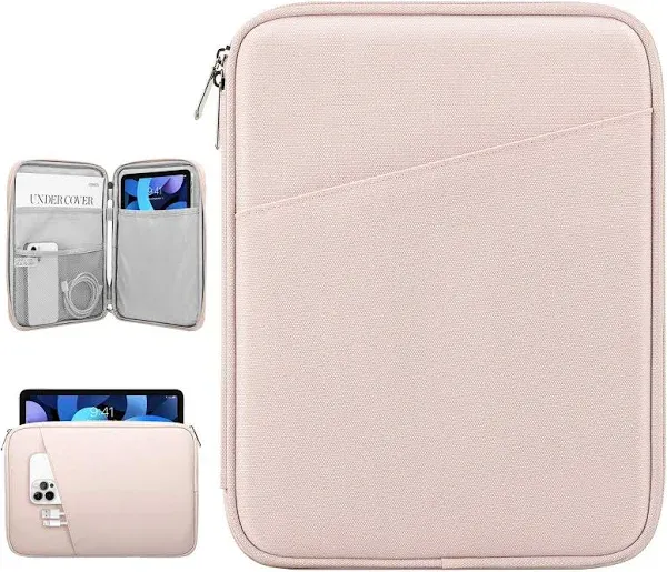 9-11 Inch Tablet Sleeve Bag Carrying Case for iPad 9/8/7th Gen 10.2, iPad Air 11" 2024, iPad Pro 11 M4 M2 2024, iPad Air 5/4 10.9, iPad 10th Gen 10.9, Galaxy Tab A9+/S9 FE/A8, Grass + Flower