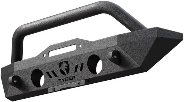 Tyger Auto Fury Short Stubby Front Bumper for Jeep Gladiator JT | Wrangler JK|