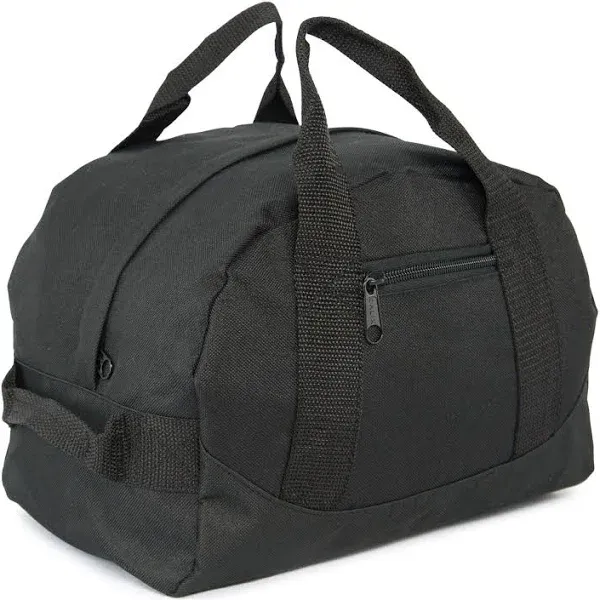 Dalix 12 inch Mini Two Tone Duffle Bag (Dark Green)