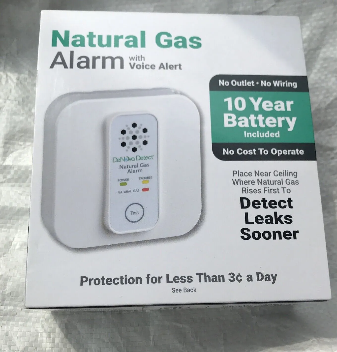 Denova Detect Natural Gas Alarm With Voice Alert Brand New Sealed DD620NV