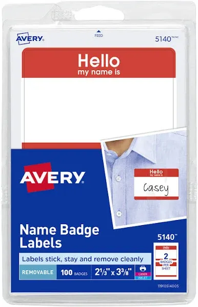 2 Avery Name Badges