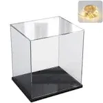 Thickened Clear Acrylic Display Case Assemble Countertop Box Storage Stand Pr...