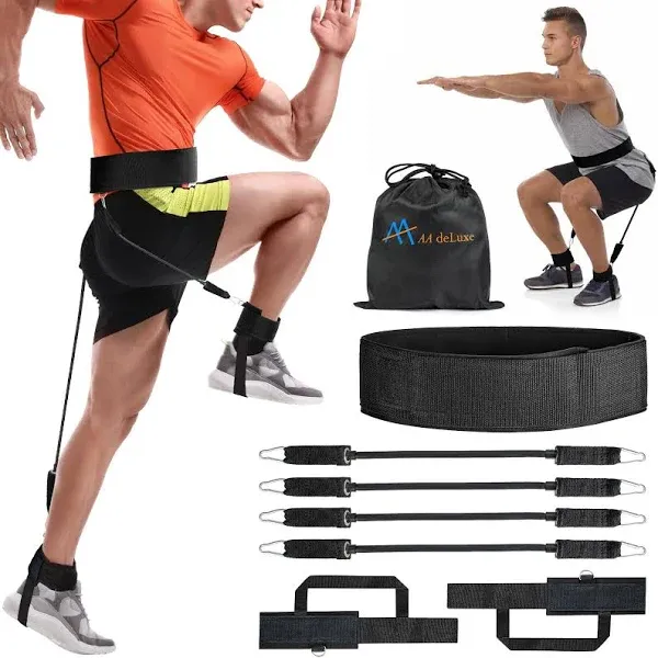 Jump Dunk Trainer with High Resistance Vertical Leg Bands for Higher Jumping. Test Exercise Plyometric Jumptrainer Equipment for Football, Volleyball, Basketball and Strength Tester Training