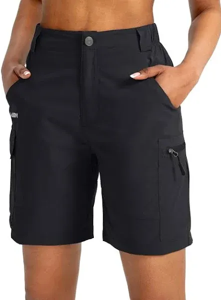 Women Workout Gym Cargo Short Outdoor Sport Hiking Travel Camping 7&#034; Golf Short