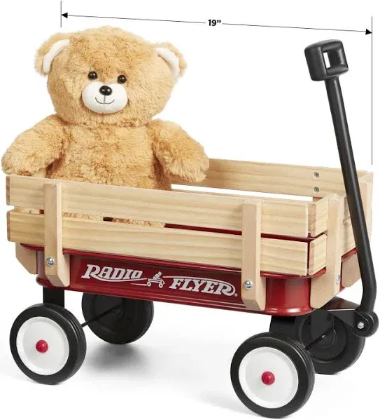 Radio Flyer My 1st Steel &amp; Wood Wagon, 19&#034; Long Toy Wagon for Kids 1.5+, Red