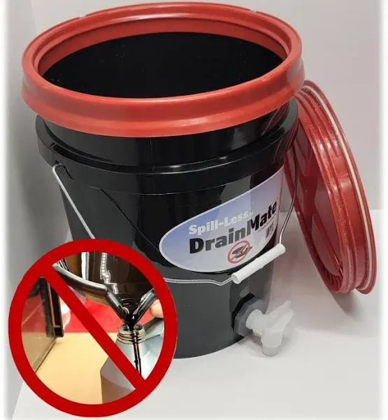 20 Quart Oil Draining Container Oil Drain Pan Spill-Less DrainMate